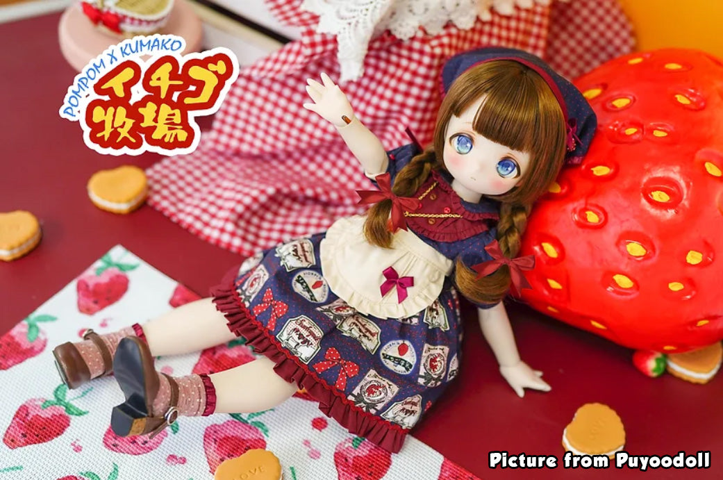 【Gently Used】Puyoodoll - POMPOM Strawberry Farm Outfit Set【1/4 Costume】