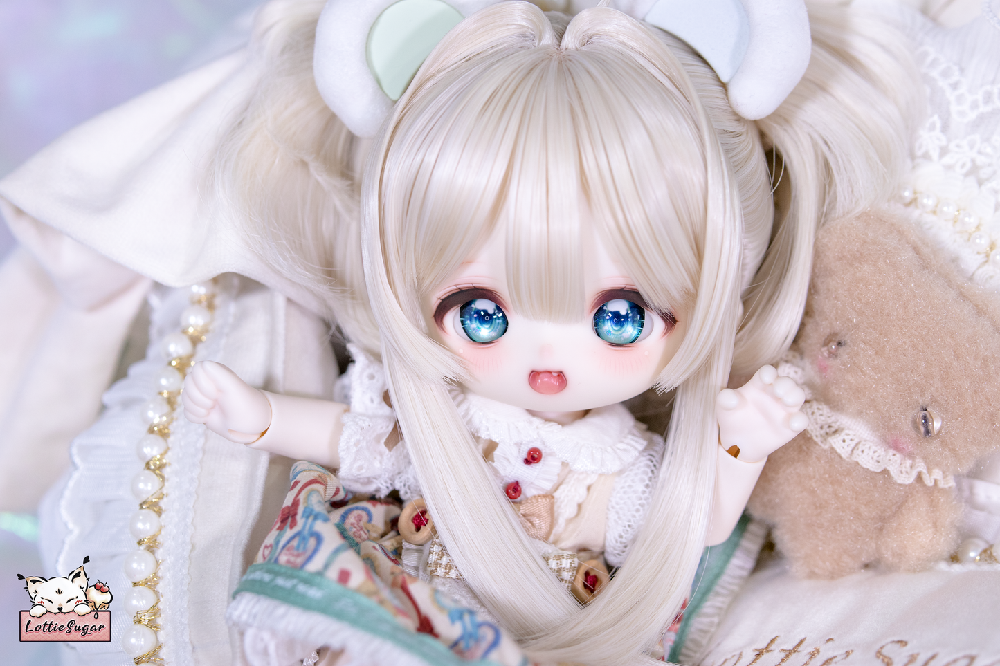 Michelle【1/6 BJD Nude Doll - Zuizui Sweet Tea Custom Head & CF Doll 1/6 Chubby Short Body & 3D Resin Eyes】【LottieSugar】