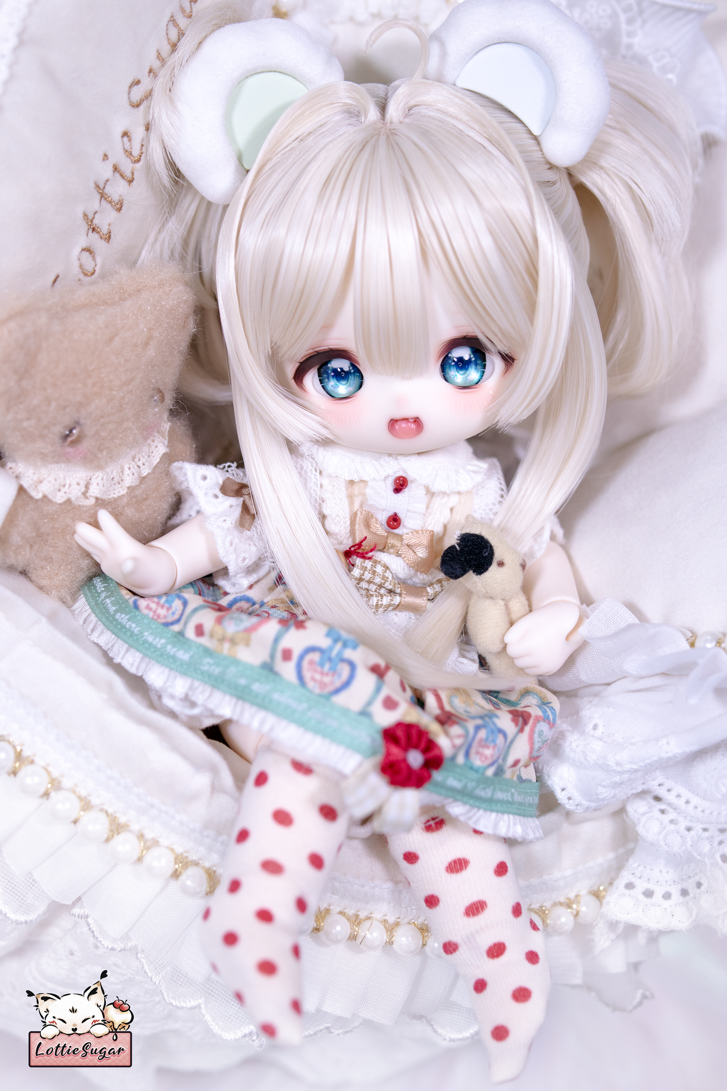 Michelle【1/6 BJD Nude Doll - Zuizui Sweet Tea Custom Head & CF Doll 1/6 Chubby Short Body & 3D Resin Eyes】【LottieSugar】