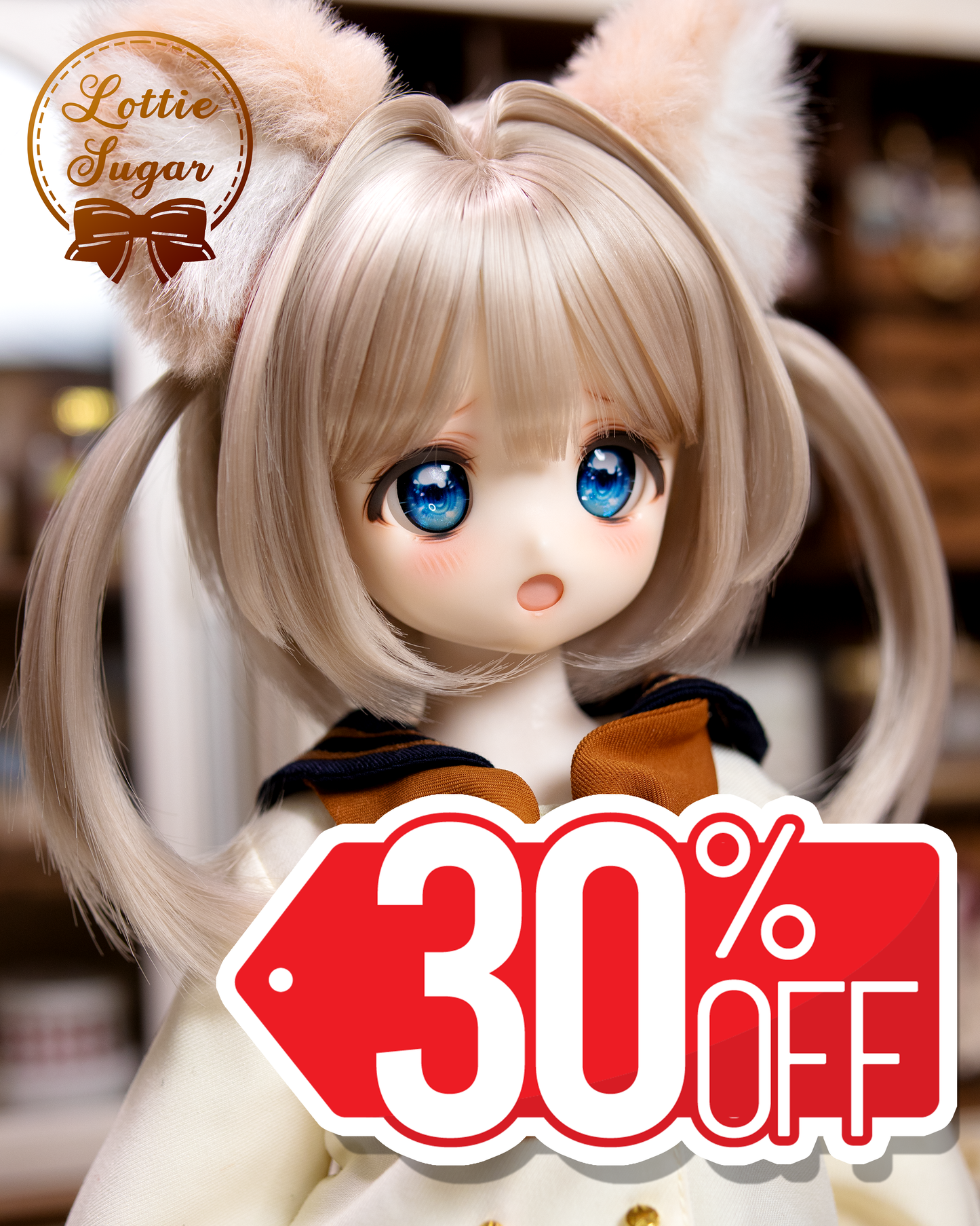 30%OFF💛Lily【1/4 BJD Modified Custom Head Set / Additional Purchase: UF Doll Yoyo Body】【LottieSugar】