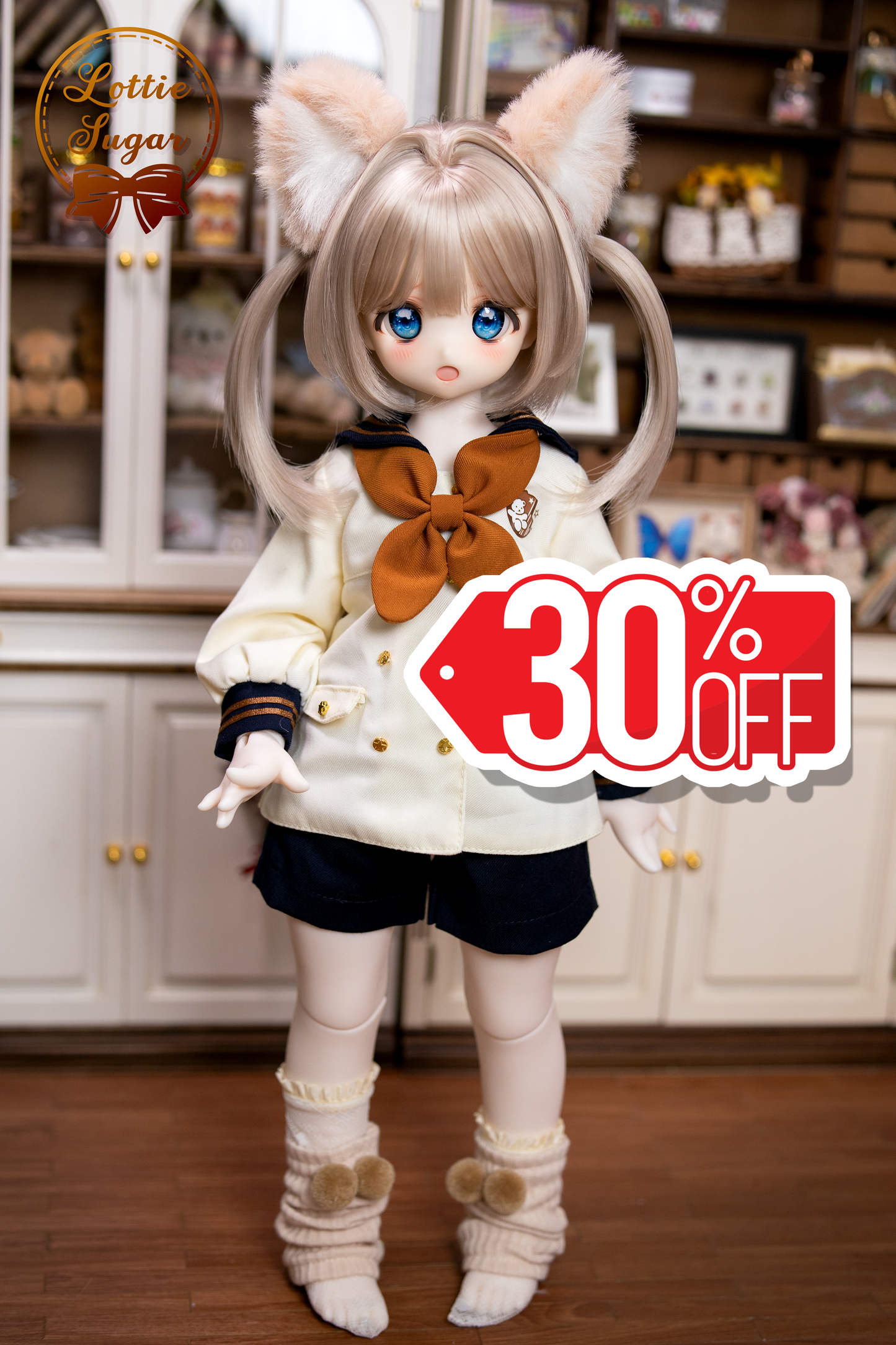 30%OFF💛Lily【1/4 BJD Modified Custom Head Set / Additional Purchase: UF Doll Yoyo Body】【LottieSugar】