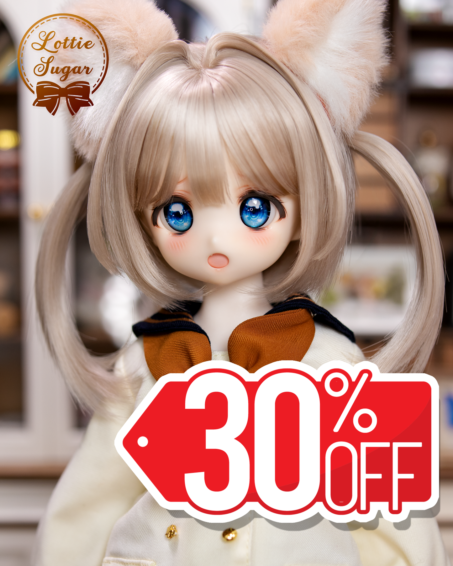 30%OFF💛Lily【1/4 BJD Modified Custom Head Set / Additional Purchase: UF Doll Yoyo Body】【LottieSugar】