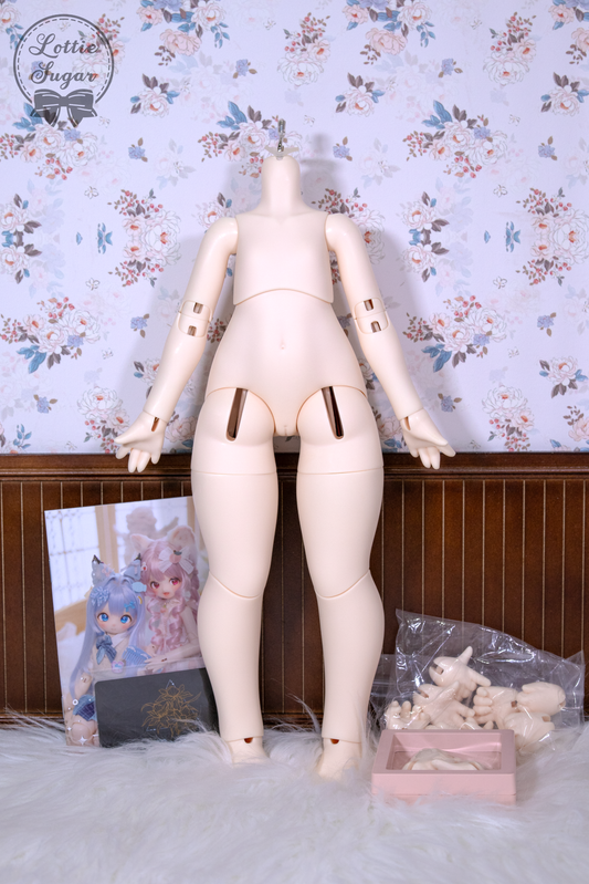 【Pre-owned】MayDoll - 1/4 Resin BJD Lemon Cat Body with extra hand set (Pink-white skin)