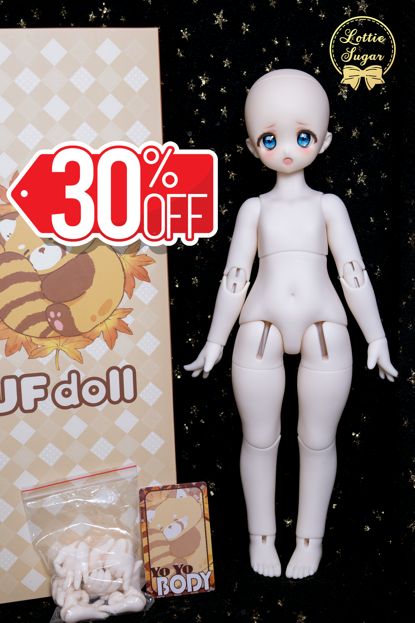30%OFF💛Lily【1/4 BJD Modified Custom Head Set / Additional Purchase: UF Doll Yoyo Body】【LottieSugar】