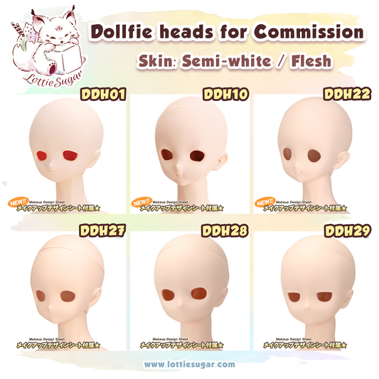Blank Heads for Face Up Commission - MDD/DD, Tinyfox, Puyoodoll, Others