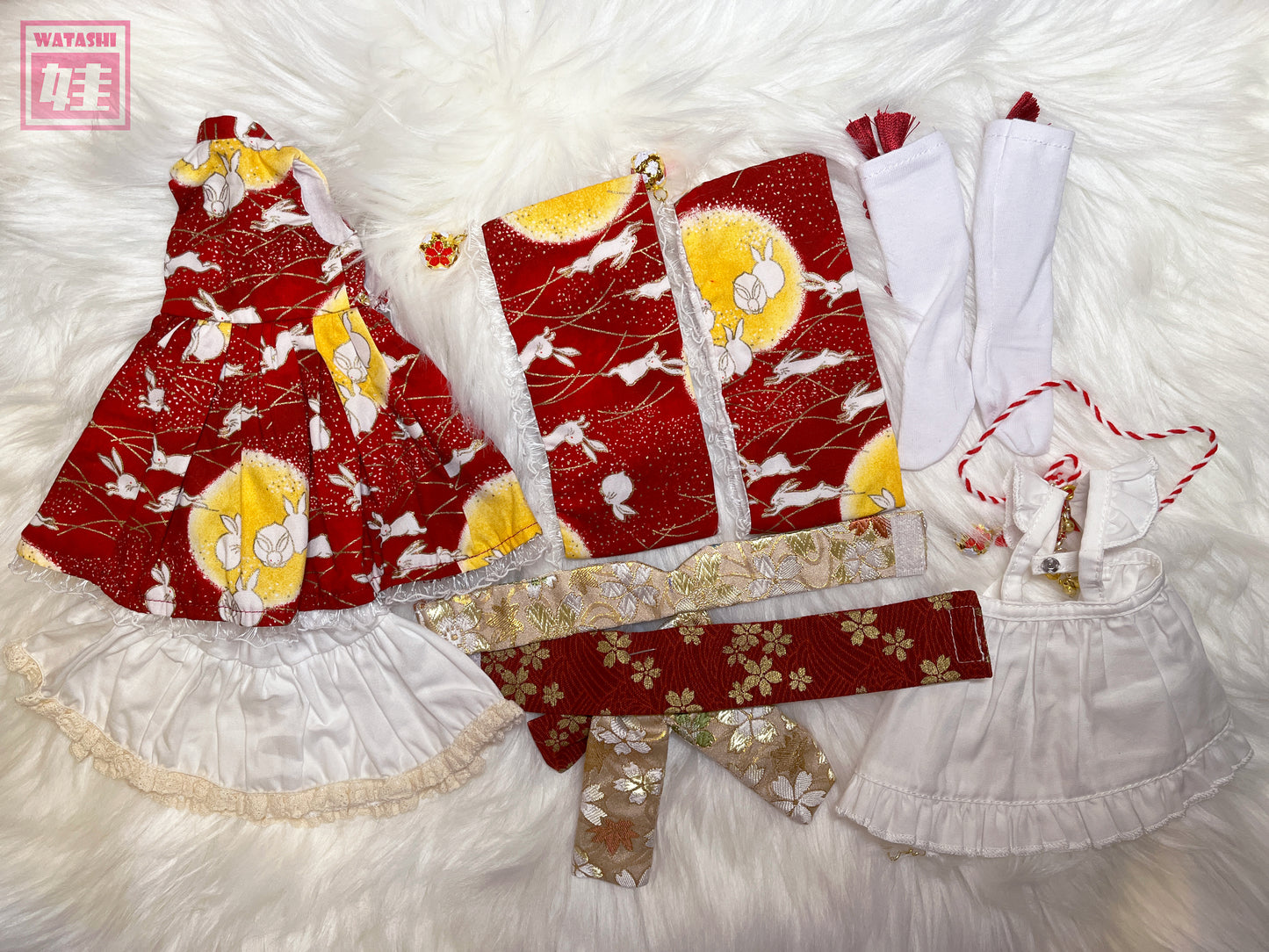 【Gently Used】Komorebi (叶隙之光) - Japanese Rabbit Kimono Red.ver (矓月祭2)【1/4 Costume】