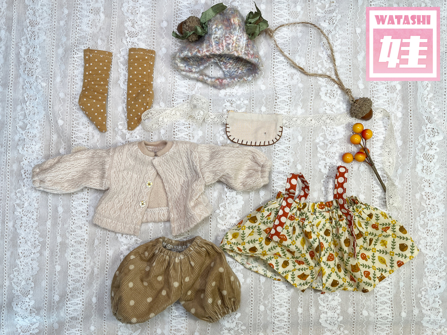 【Gently Used】Zhi yun shi ge xiao cai feng  - Little Pine Cone Outfit Set【1/6 Costume】